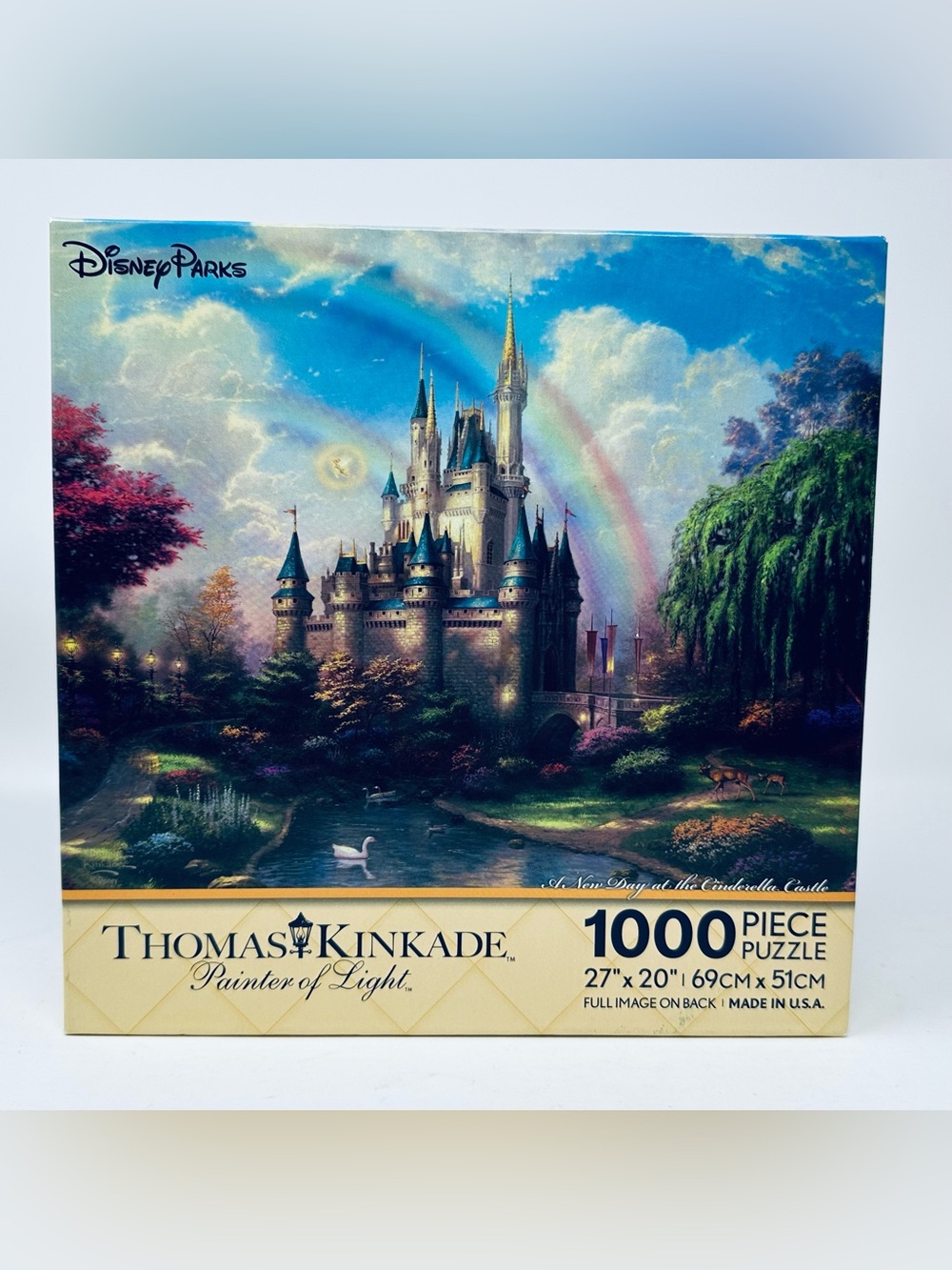 Disney Parks Kinkade A New Day At The Cinderella Castle 1000 pc Puzzle Complete